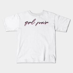 grl pwr light pink Kids T-Shirt